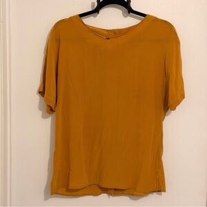 Vintage Women's Mustard Silk Top